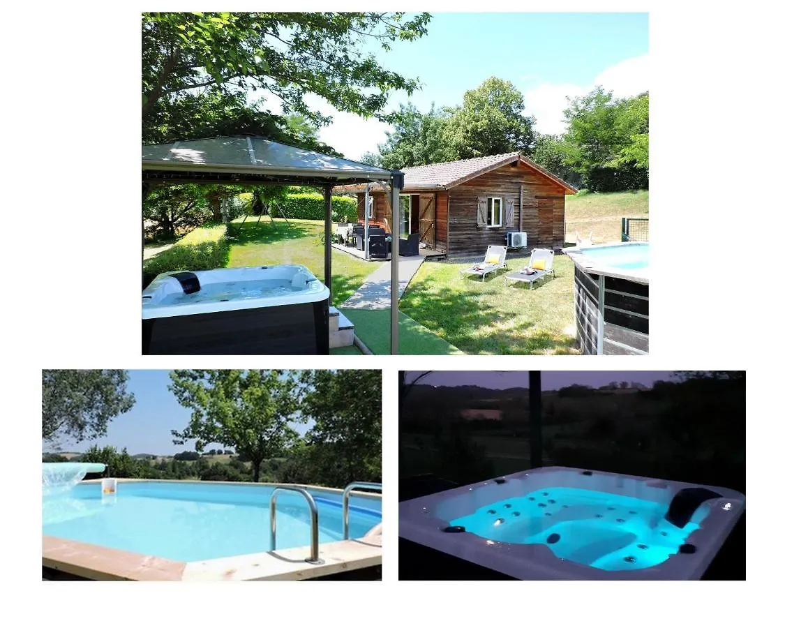 Les Chalets De Barruerot - Jacuzzi Spa Privatif - Chalet Meleze Peyrusse-Grande